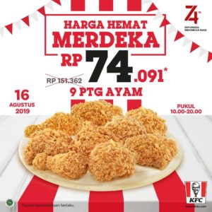 Promo Merdeka KFC, jakartahotdeal.com