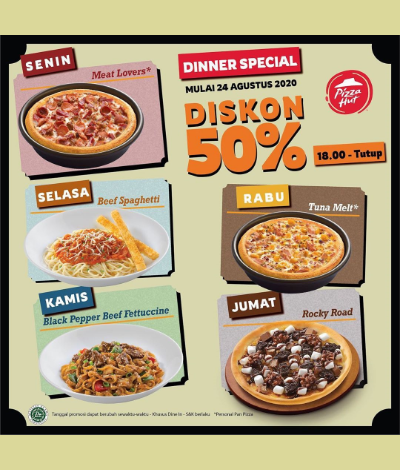 Promo Pizza Hut Dinner Special, Jakartahotdeal.com